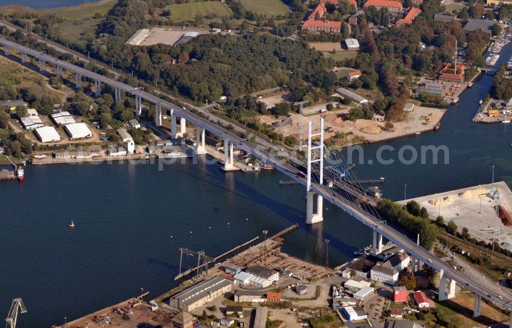 Aerial image Rügen - View of the Strelasundquerung between Ruegen and Stralsund in the state Mecklenburg-West Pomerania