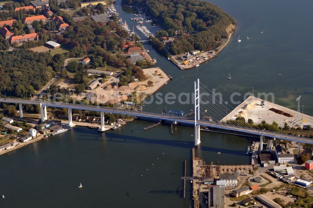 Aerial photograph Rügen - View of the Strelasundquerung between Ruegen and Stralsund in the state Mecklenburg-West Pomerania