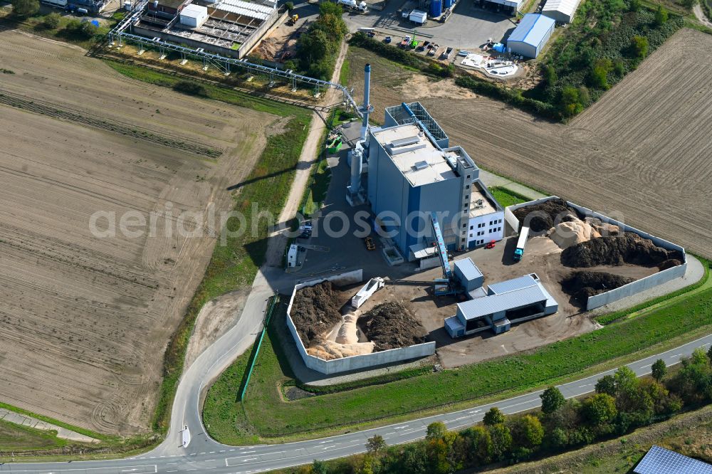 Aerial photograph Uetze - Power plant DBE - Dollbergen Bioenergie GmbH with power generation plants in Uetze in the state Lower Saxony, Germany