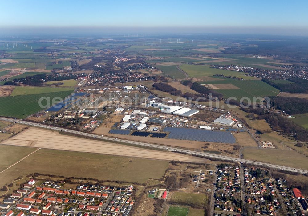 Neuenhagen bei Berlin from the bird's eye view: Power substation in the industrial area Neuenhagen in Brandenburg