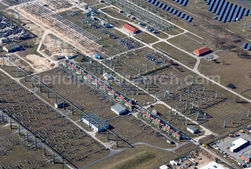 Aerial photograph Neuenhagen bei Berlin - Power substation in the industrial area Neuenhagen in Brandenburg