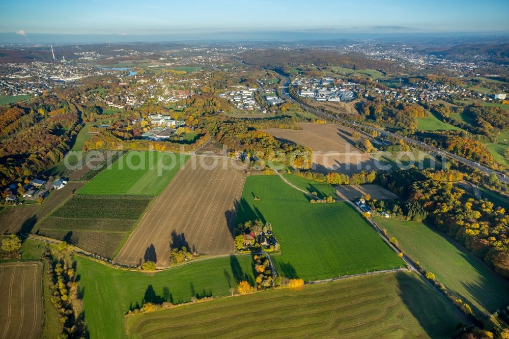 Aerial image Gevelsberg - Structures on agricultural fields in Gevelsberg in the state North Rhine-Westphalia