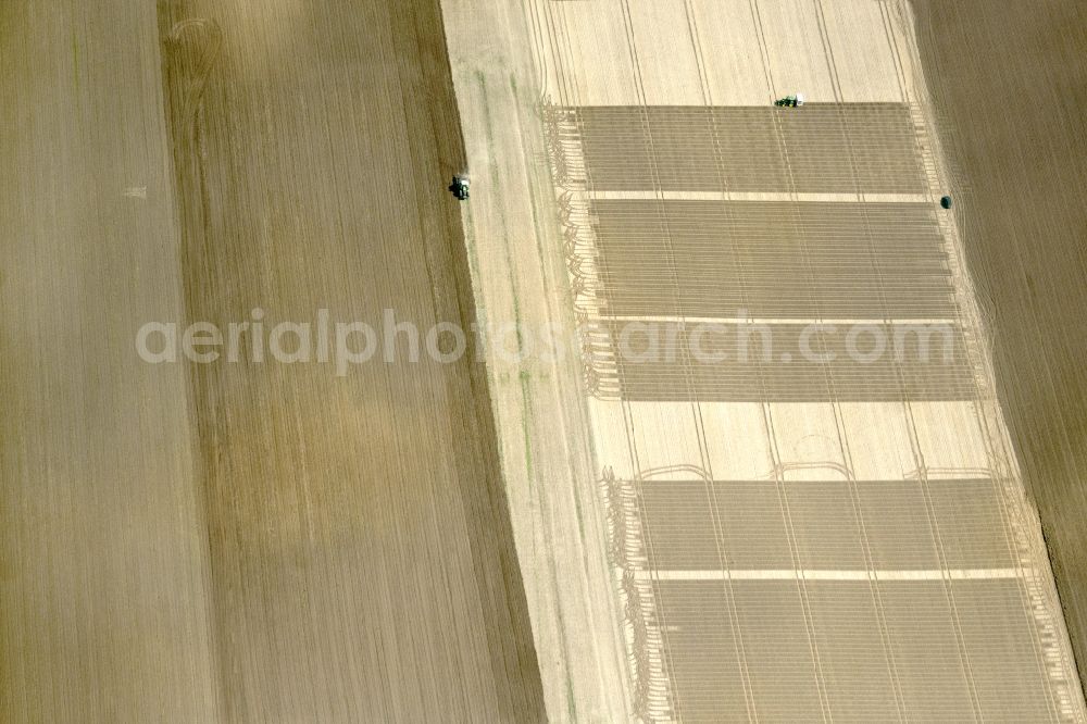 Aerial photograph Insel Poel - Structures on agricultural fields auf of Insel Poel at the baltic coast in the state Mecklenburg - Western Pomerania, Germany