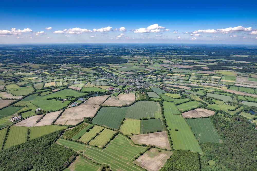 Aerial photograph Schmalfeld - Structures on agricultural fields in Schmalfeld in the state Schleswig-Holstein, Germany