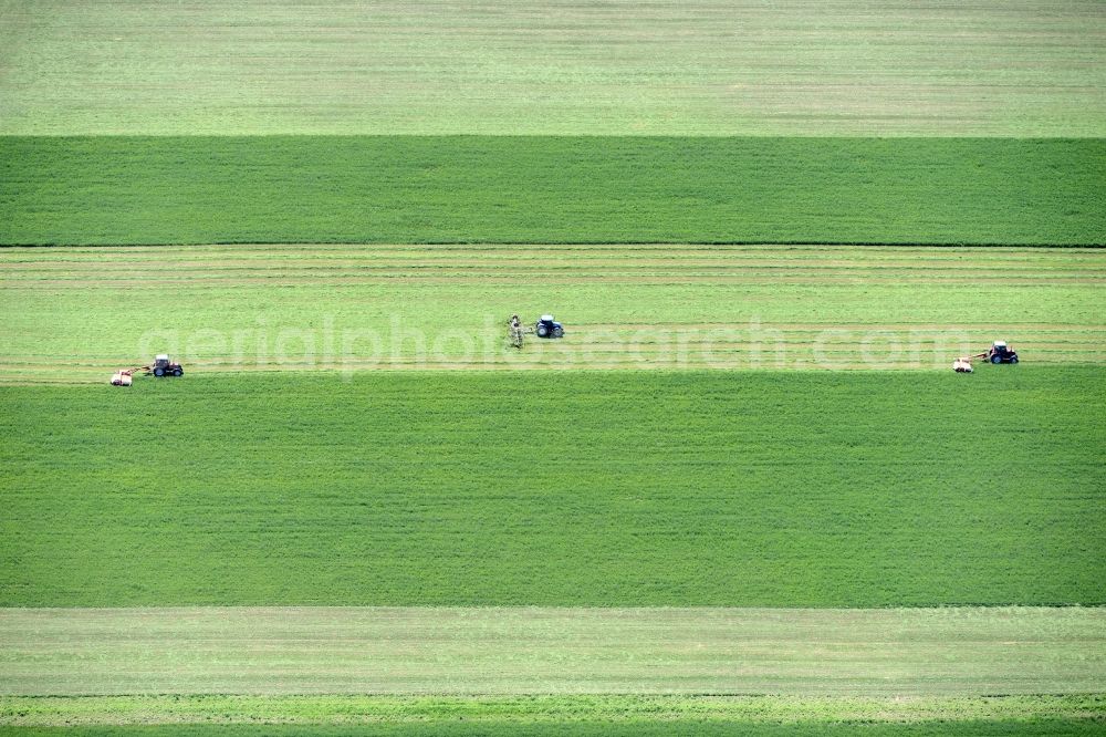 Seregelyes from above - Structures on agricultural fields in Seregelyes in Fejer, Hungary