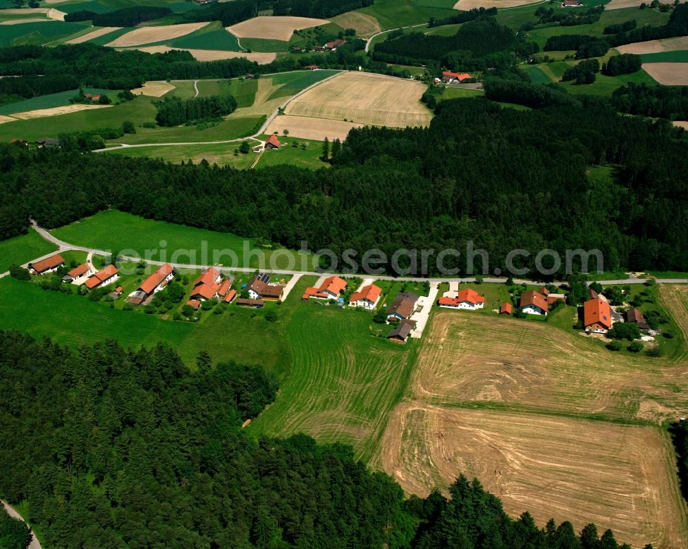 Sturzholz from the bird's eye view: Structures on agricultural fields in Sturzholz in the state Bavaria, Germany