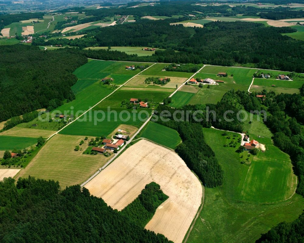 Aerial photograph Tannöd - Structures on agricultural fields in Tannöd in the state Bavaria, Germany