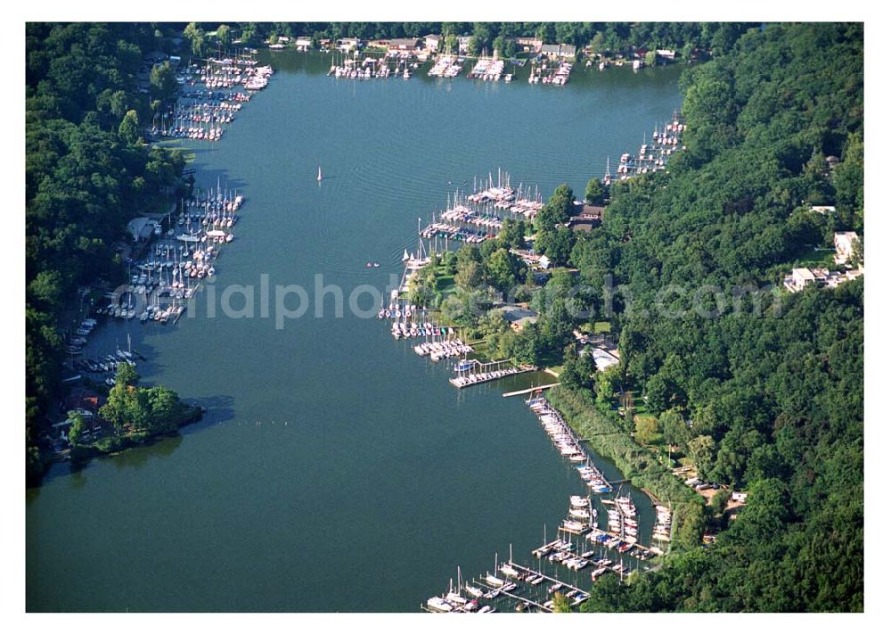 Berlin (Spandau) from the bird's eye view: Blick auf den Stößensee in Berlin Spandau