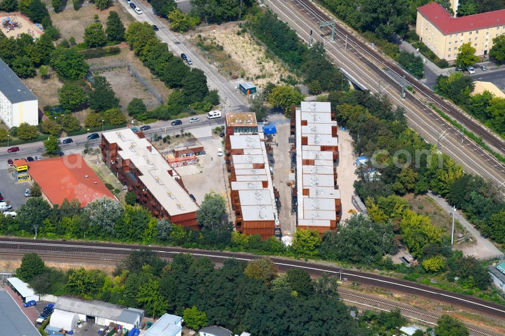 Aerial photograph Berlin - Student Residence - Building on Eichbuschallee in the district Treptow in Berlin, Germany