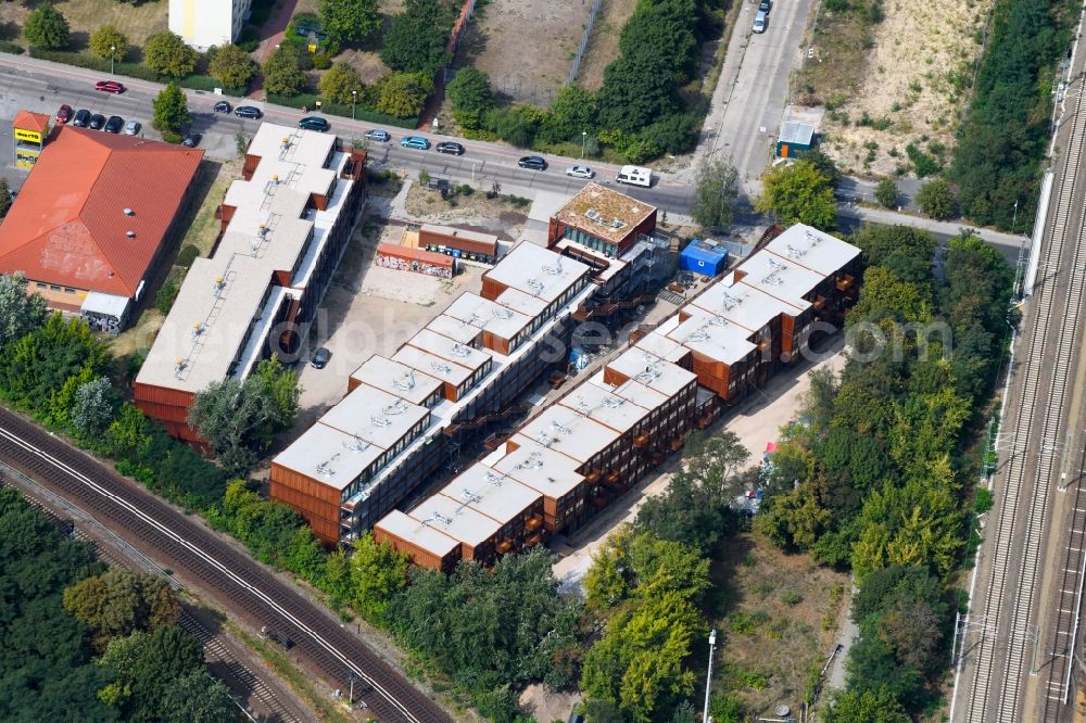 Berlin from the bird's eye view: Student Residence - Building on Eichbuschallee in the district Treptow in Berlin, Germany