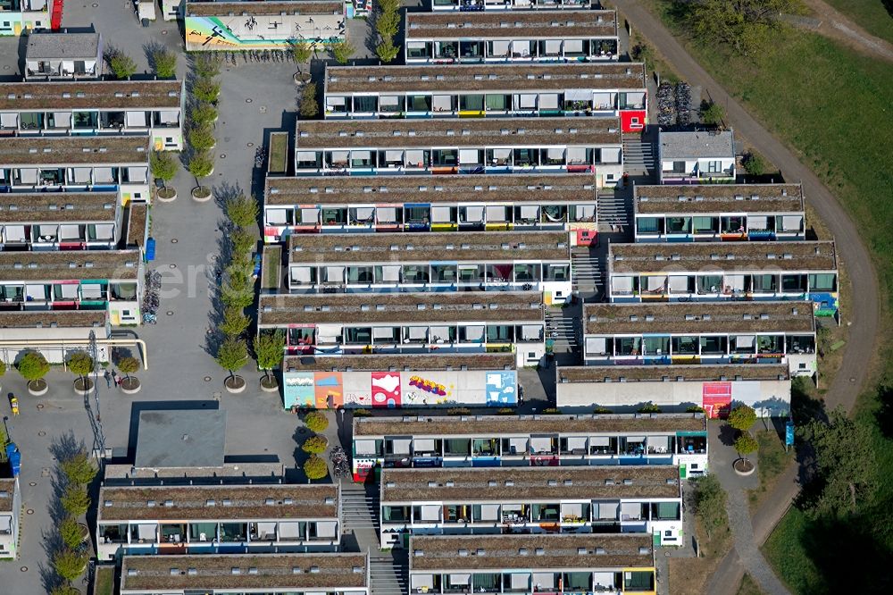 Aerial image München - Student Residence - Building Olympiadorf in the district Milbertshofen-Am Hart in Munich in the state Bavaria, Germany