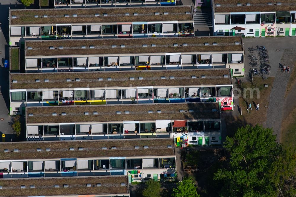 Aerial image München - Student Residence - Building Olympiadorf in the district Milbertshofen-Am Hart in Munich in the state Bavaria, Germany