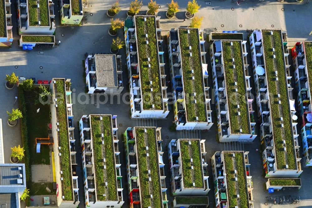 München from above - Student Residence - Building Olympiadorf in the district Milbertshofen-Am Hart in Munich in the state Bavaria, Germany