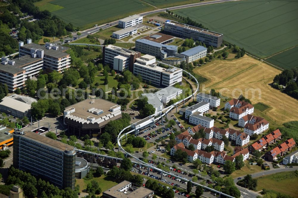 Aerial image Dortmund - Student Village 2 - a row house residential settlement on the campus of the Technical University TU Dortmund in North Rhine-Westphalia