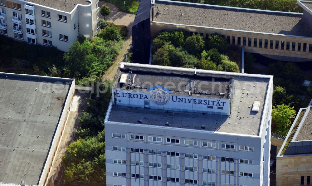 Aerial photograph Frankfurt (Oder) - View of student living complex of the Viadrina European University Frankfurt (Oder) in Brandenburg