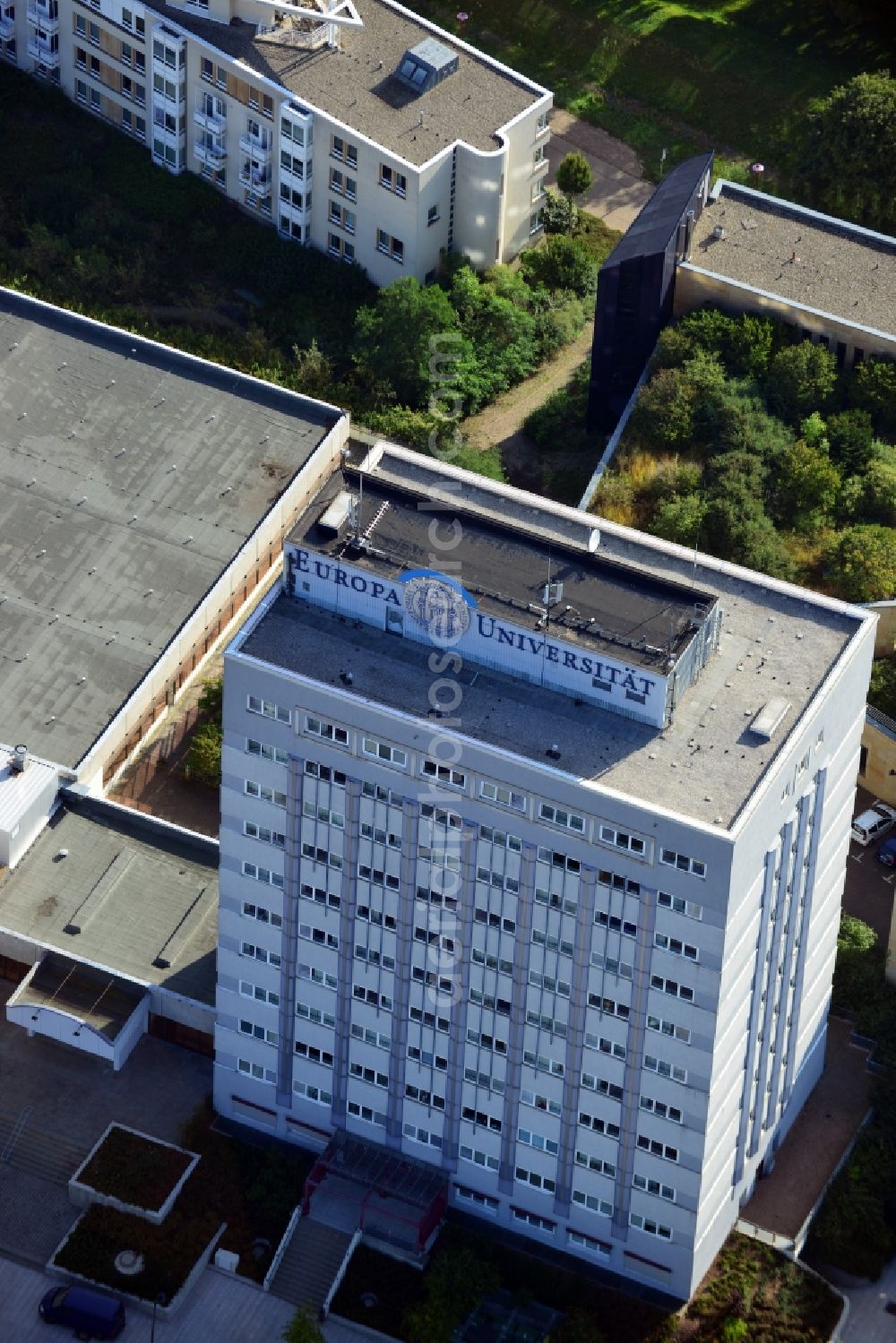 Frankfurt (Oder) from above - View of student living complex of the Viadrina European University Frankfurt (Oder) in Brandenburg