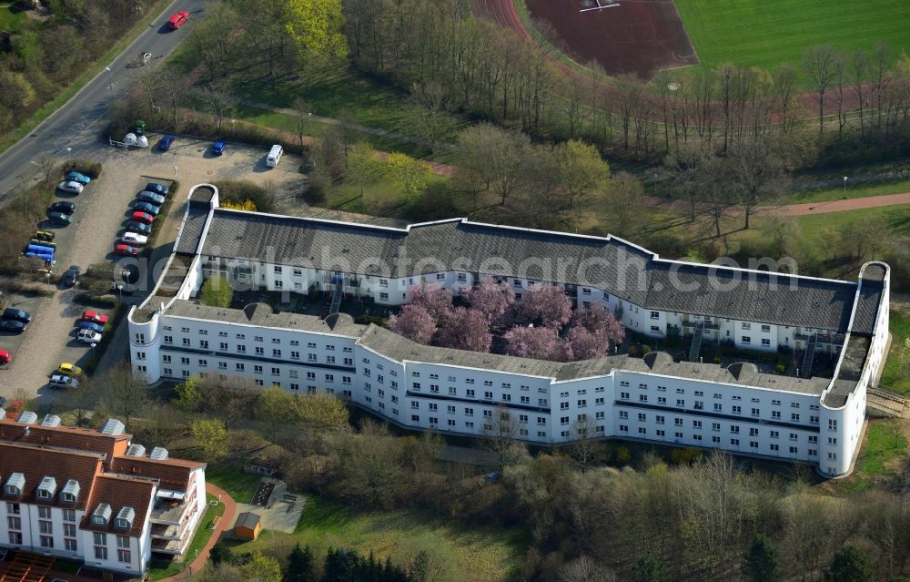 Göttingen from the bird's eye view: Student residential home in Göttingen in Lower Saxony