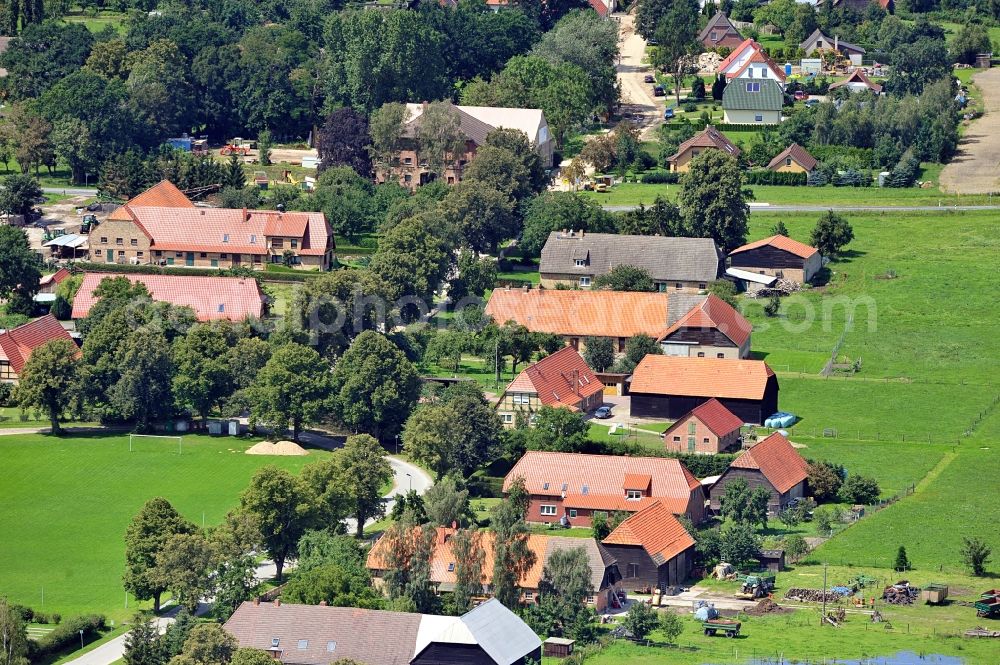 Sukow-Levitzow from the bird's eye view: View of Marienhof, a district of the town of Sukow-Levitzow in Mecklenburg Western Pomerania