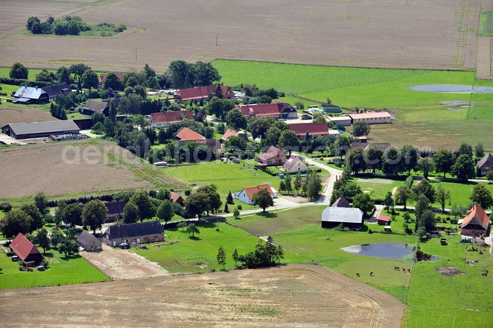 Aerial photograph Sukow-Levitzow - View of Marienhof, a district of the town of Sukow-Levitzow in Mecklenburg Western Pomerania