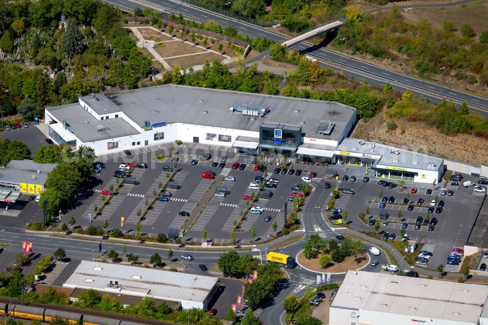 Aerial photograph Würzburg - Store of the Supermarket E center Popp with EDEKA-Filiale on Nuernberger Str. in Wuerzburg in the state Bavaria, Germany