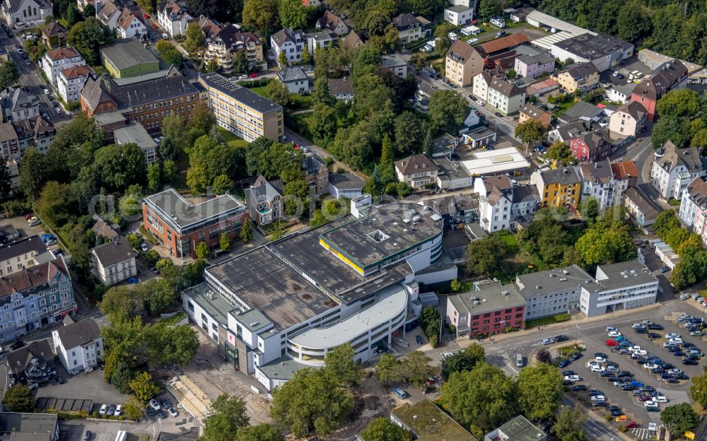 Gevelsberg from the bird's eye view: Store of the Supermarket Kaufland on street Grosser Markt in Gevelsberg in the state North Rhine-Westphalia, Germany