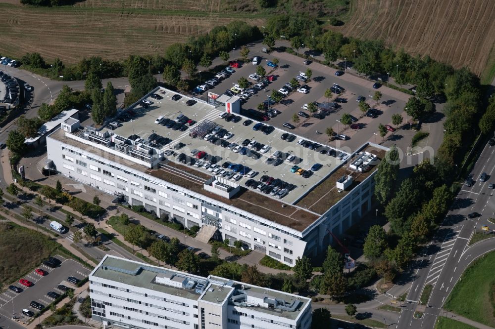 Weinsberg from above - Store of the Supermarket of Kaufland Weinsberg in the Haller Str. in Weinsberg in the state Baden-Wurttemberg, Germany