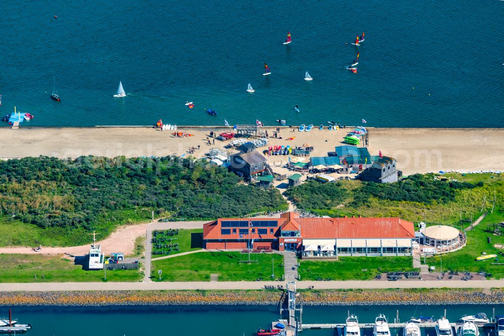 Norderney from the bird's eye view: Norderney surf school on the island of Norderney in the state of Lower Saxony, Germany