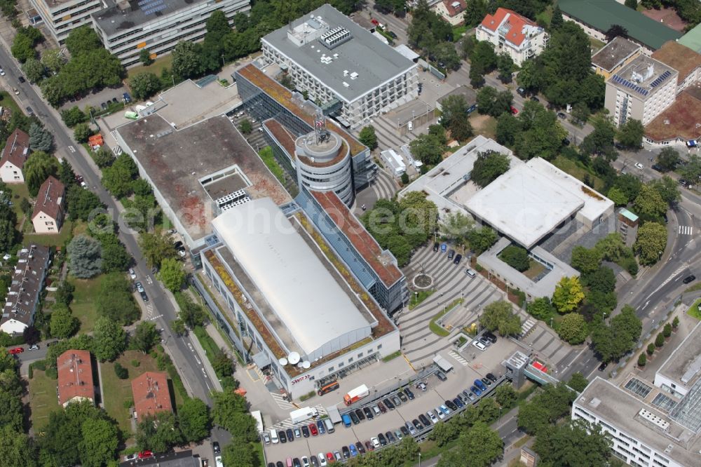 Aerial image Mainz - SWR radio station Mainz, one of three main locations of the SWR in Mainz in Rhineland-Palatinate