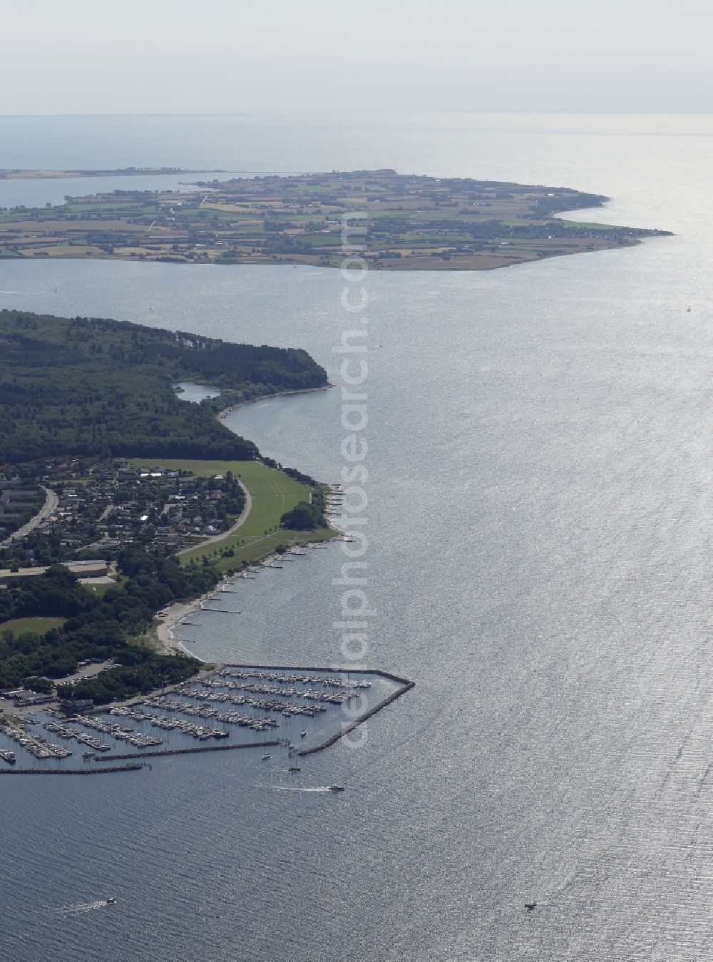 Aerial image Sonderburg - Sydals with marina in Sonderborg in Denmark