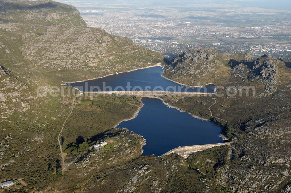 Aerial image Kapstadt / Cape Town - Blick auf die Gebirgsketten des Tafelberges am Kap der Guten Hoffnung in Kapstadt. View onto the mountain ranges of Table Mountain at the Cape of Good Hope in Cape Town.