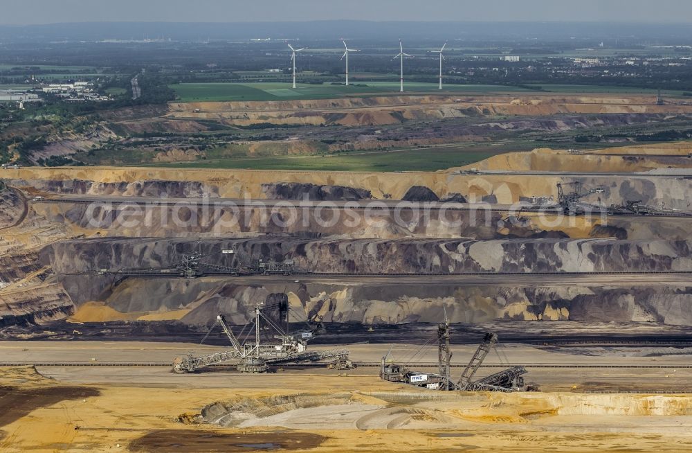 Erkelenz from the bird's eye view: View of the opencast pit Garzweiler near Erkelenz in the state of North Rhine-Westphalia