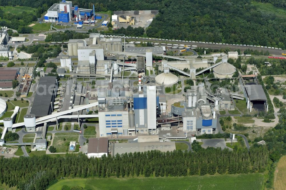 Rüdersdorf from above - CEMEX cement plant in Ruedersdorf in Brandenburg