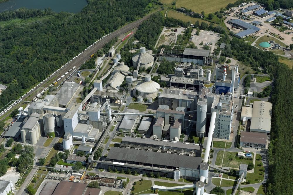 Aerial image Rüdersdorf - CEMEX cement plant in Ruedersdorf in Brandenburg