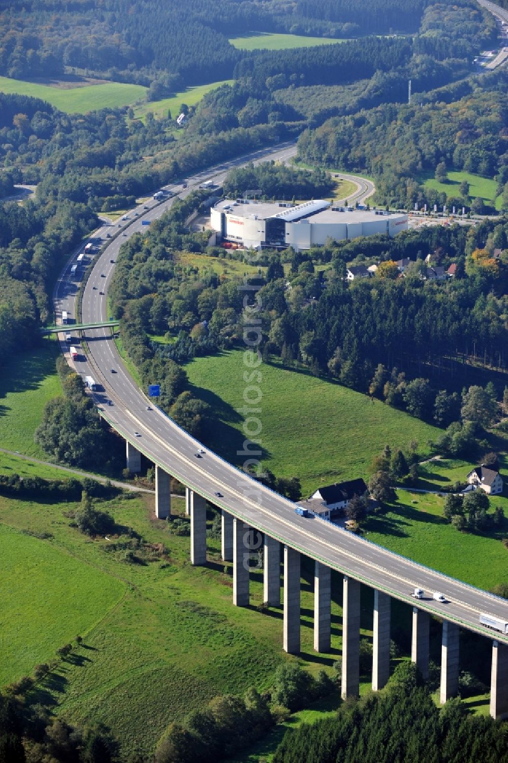 Lüdenscheid from the bird's eye view: View of viadukt Bremecke Luedenscheid in the state North Rhine-Westphalia