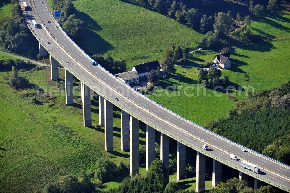 Aerial image Lüdenscheid - View of viadukt Bremecke Luedenscheid in the state North Rhine-Westphalia