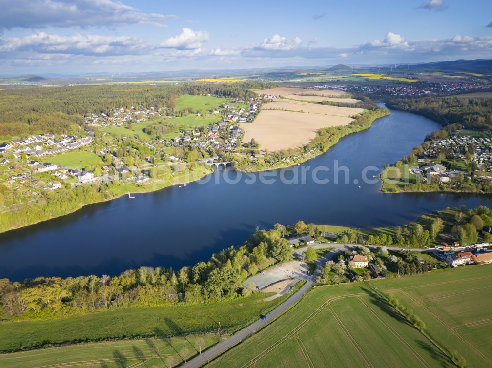 Aerial image Dippoldiswalde - Malter Dam in Dippoldiswalde in the state of Saxony, Germany