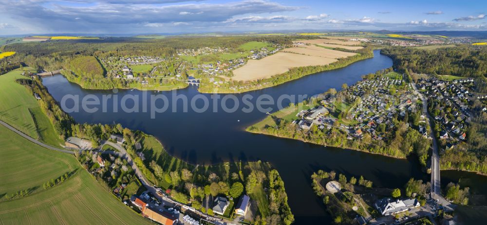 Dippoldiswalde from the bird's eye view: Malter Dam in Dippoldiswalde in the state of Saxony, Germany