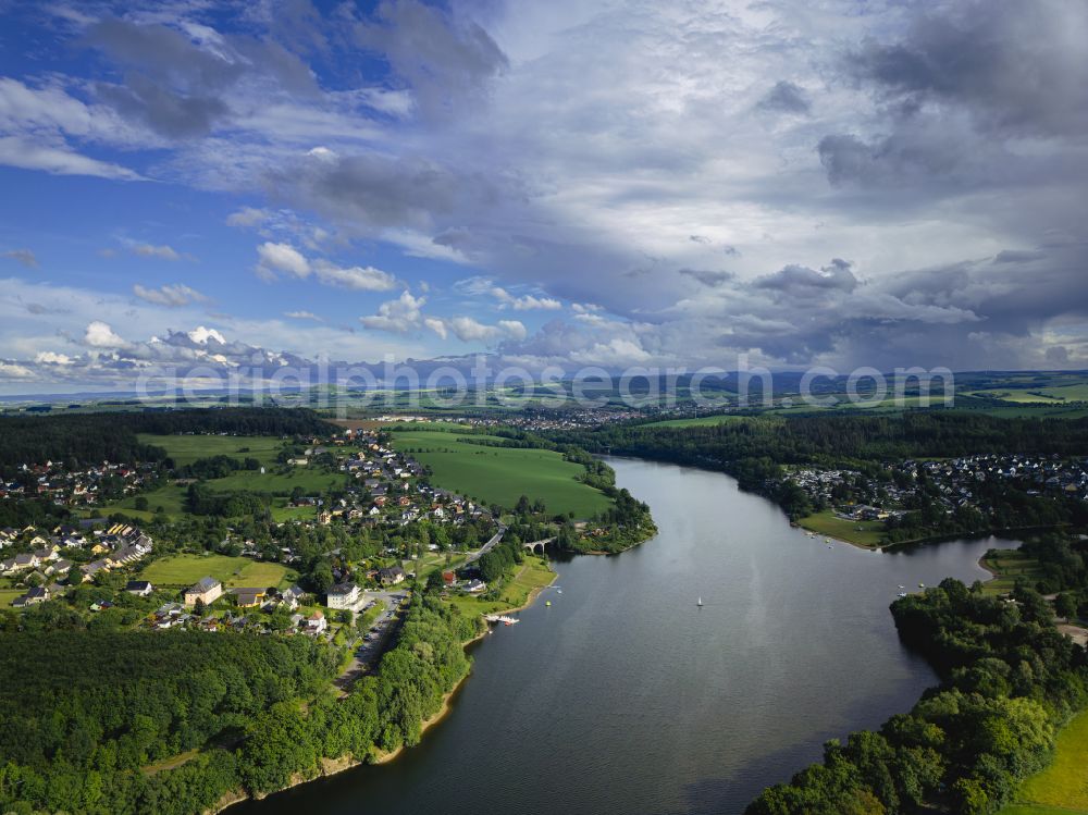 Aerial image Dippoldiswalde - Malter Dam in Dippoldiswalde in the state of Saxony, Germany