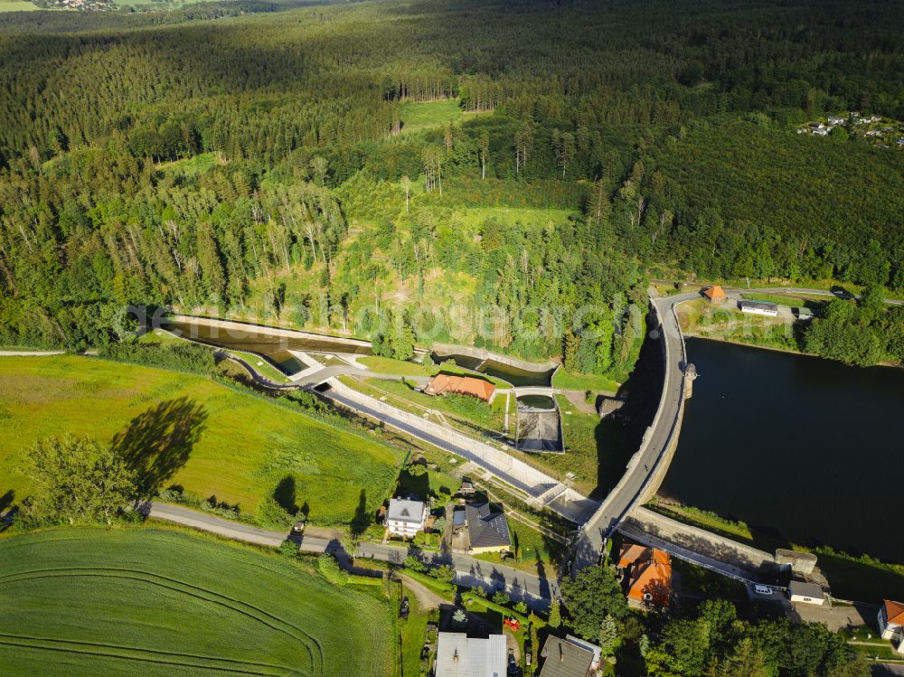 Aerial photograph Dippoldiswalde - Malter Dam in Dippoldiswalde in the federal state of Saxony, Germany