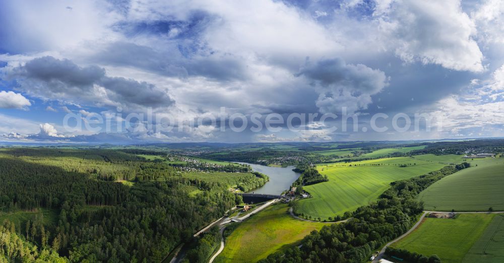 Aerial image Dippoldiswalde - Malter Dam in Dippoldiswalde in the federal state of Saxony, Germany