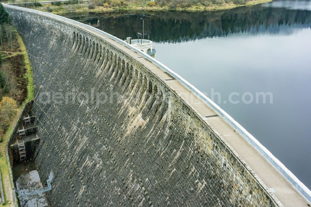 Aerial photograph Forbach - Dam and shore areas at the lake Schwarzenbachtalsperre in Forbach in the state Baden-Wuerttemberg