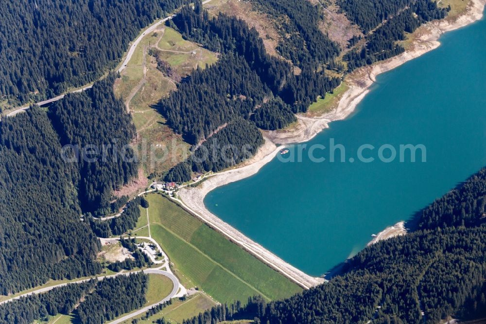 Aerial photograph Gerlos - Dam and shore areas at the lake Durlassboden in Gerlos in Oesterreich