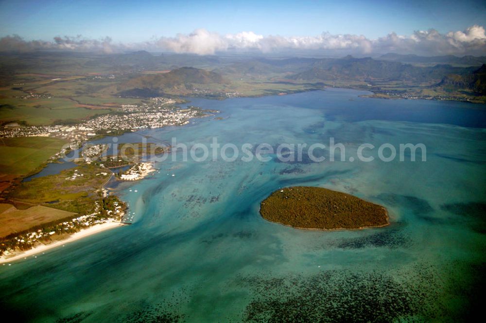 Aerial image Mauritius - Blick auf die Tamarinbucht in Mauritius. View to the Tamarinbucht in Mauritius.