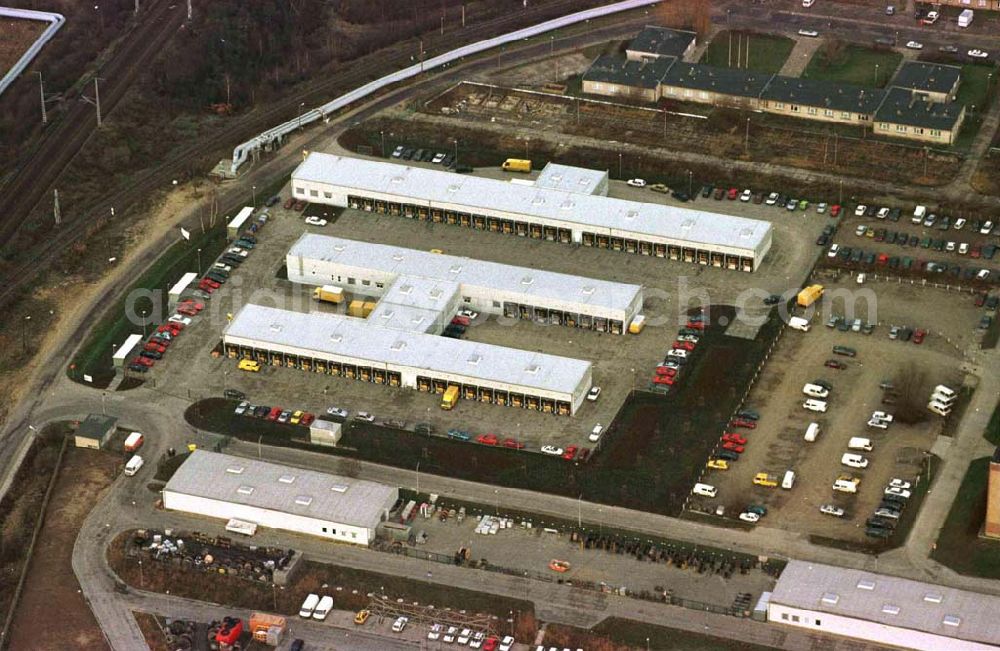 Berlin from the bird's eye view: Technikbasis der Deutschen Telekom an der B1 in Biesdorf