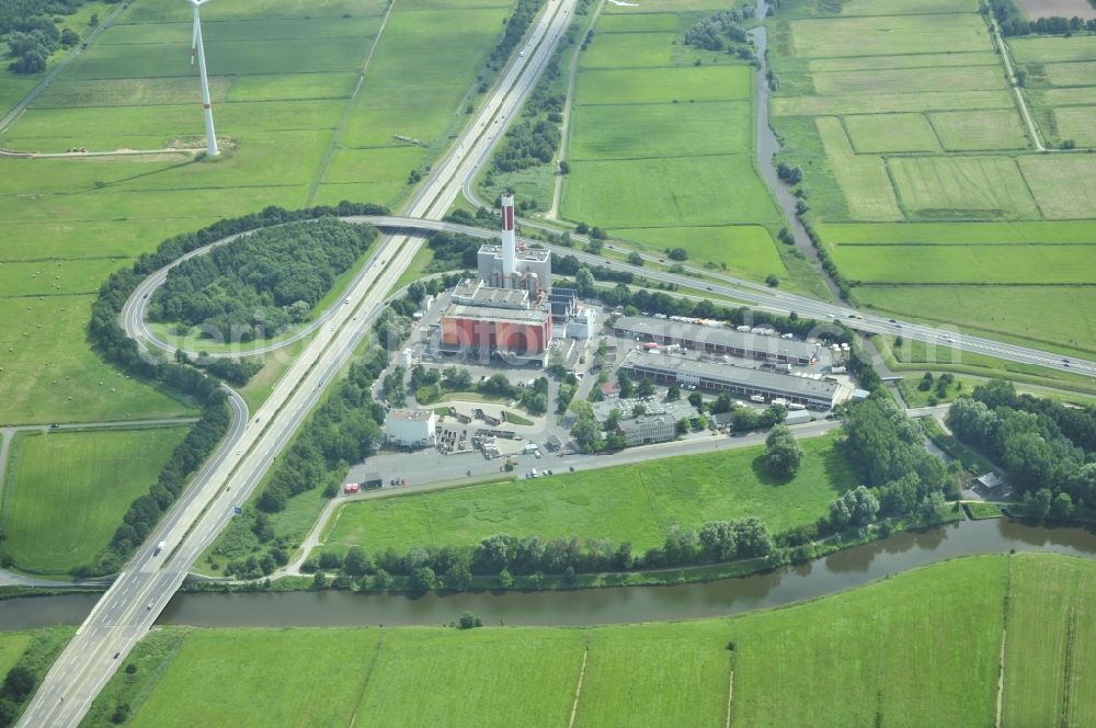 Aerial photograph Bremerhaven - Equipment Bremerhaven Entsorgungsgesellschaft GmbH on the E234 in Bremerhaven in Bremen State