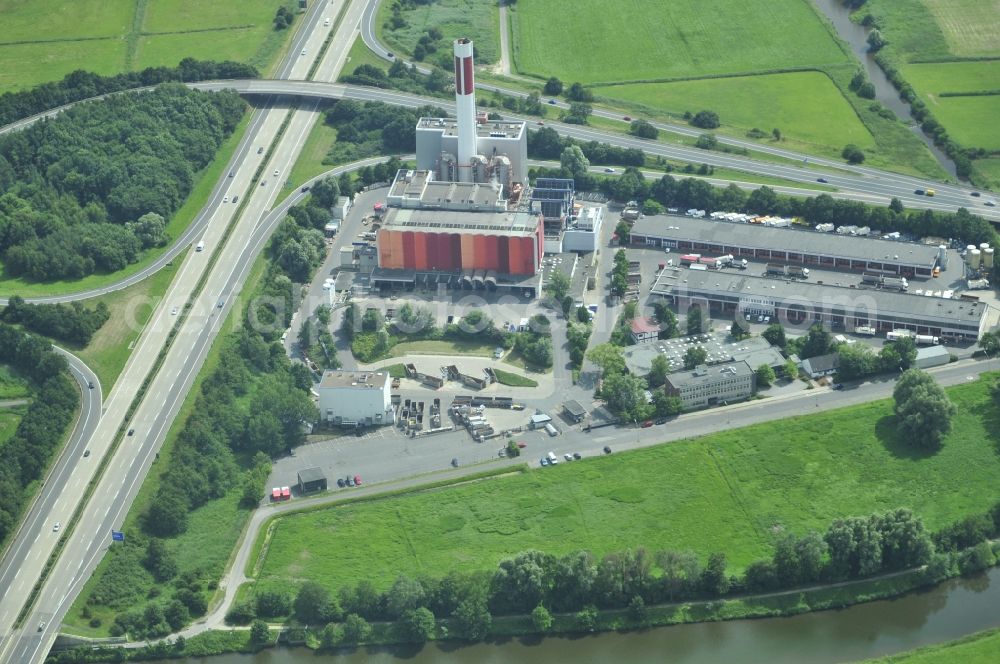 Bremerhaven from above - Equipment Bremerhaven Entsorgungsgesellschaft GmbH on the E234 in Bremerhaven in Bremen State