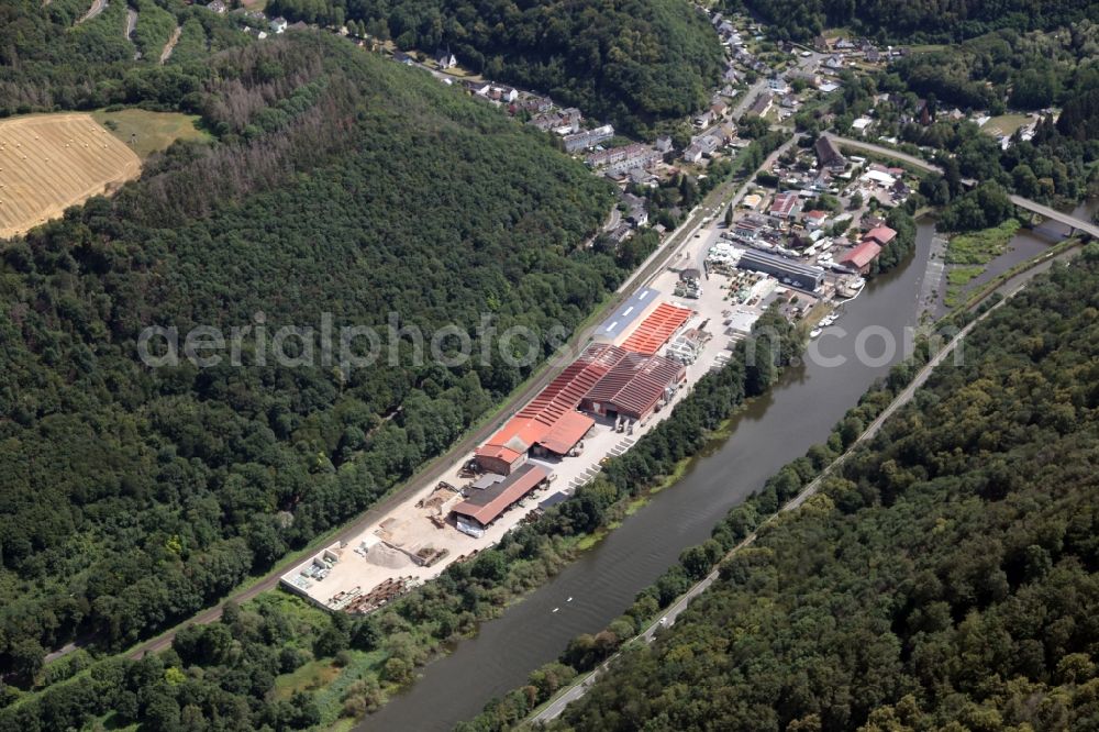 Aerial image Miellen - Technical facilities in the industrial area Ahlerhof in Miellen in the state Rhineland-Palatinate, Germany