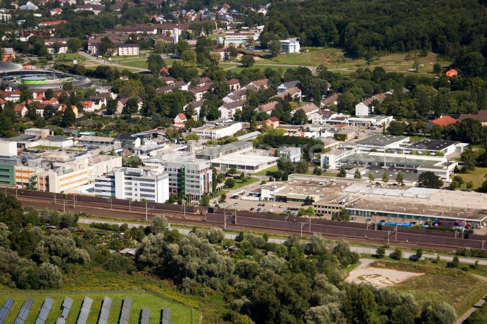 Aerial image Baden-Baden - Technical facilities in the industrial area Biologische Heilmittel Heel in the district Oos in Baden-Baden in the state Baden-Wuerttemberg