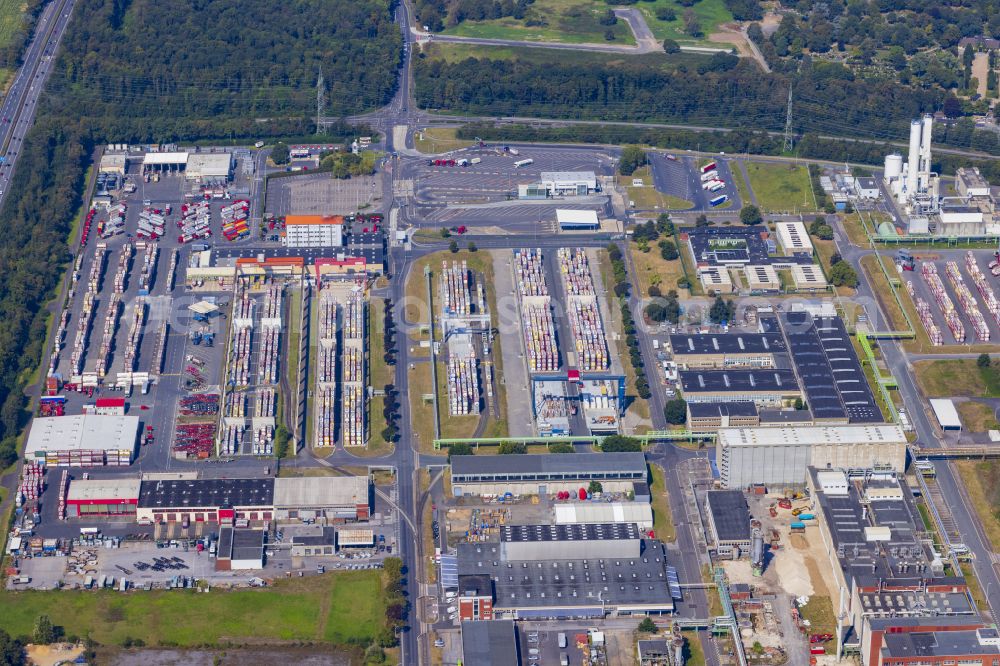 Aerial image Köln - Technical facilities in the industrial area Chempark Dormagen in the district Chorweiler in Cologne in the state North Rhine-Westphalia