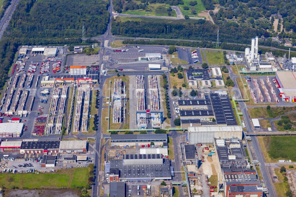 Aerial photograph Köln - Technical facilities in the industrial area Chempark Dormagen in the district Chorweiler in Cologne in the state North Rhine-Westphalia